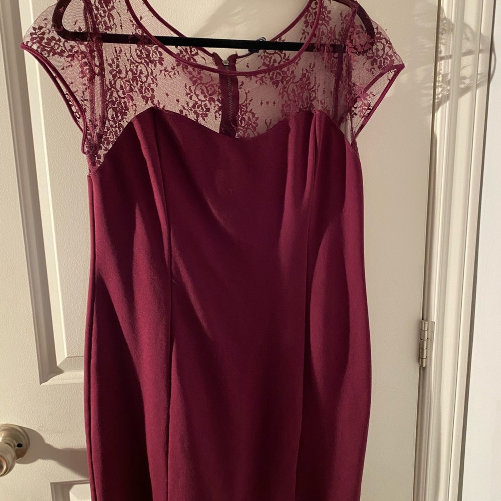 Burgundy dress